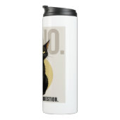 Funny Black Cat Meme Coffee Mug Thermosbeker (Geroteerd rechts)
