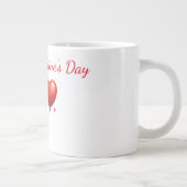 Funny Black Cat met ballonnen Valentijnsdag Grote Koffiekop (Rechts)