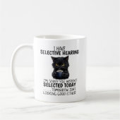 Funny Black Cat Minimalist Modern Coworker Humor Koffiemok (Links)