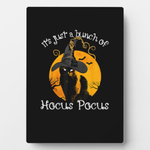 Funny Black Cat Moon Halloween Costume Bunch of Ho Fotoplaat