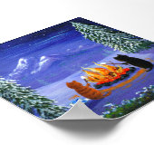 Funny Black Cat Mouse Creationarts Poster (Hoek)