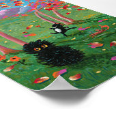 Funny Black Cat Mouse Treat Creationarts Poster (Hoek)