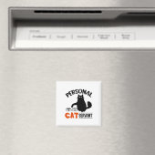 Funny Black Cat Personal Cat Servant Magneet (Insitu (Vaatwasser))