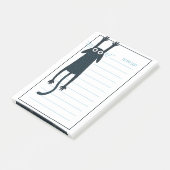 Funny Black Cat Post-It Notes (Schuin)