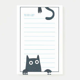 Funny Black Cat Post-It Notes