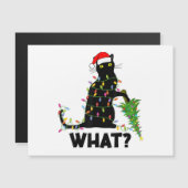 Funny Black Cat Pushing-kerstboom over Cat Ch (Voorkant / Achterkant)
