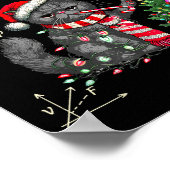 Funny Black Cat Pushing Xmas Tree Over Cats Physic Poster (Hoek)