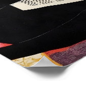Funny Black cat Reading Newspaper  Poster (Hoek)