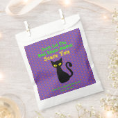 Funny Black Cat Real Estate Halloween Treat Bedankzakje (Geknipt)