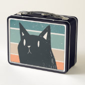 Funny Black Cat Retro-stijlontwerp (Achterkant)