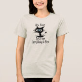 Funny Black Cat Sarcasm Tee for Cat Lovers  Shirt (Voorkant)
