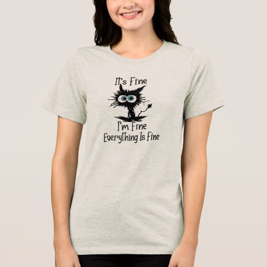 Funny Black Cat Sarcasm Tee for Cat Lovers Shirt (Voorkant)