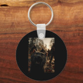Funny Black Cat Selfie With Zombies Feline Animal  Sleutelhanger (Voorkant)