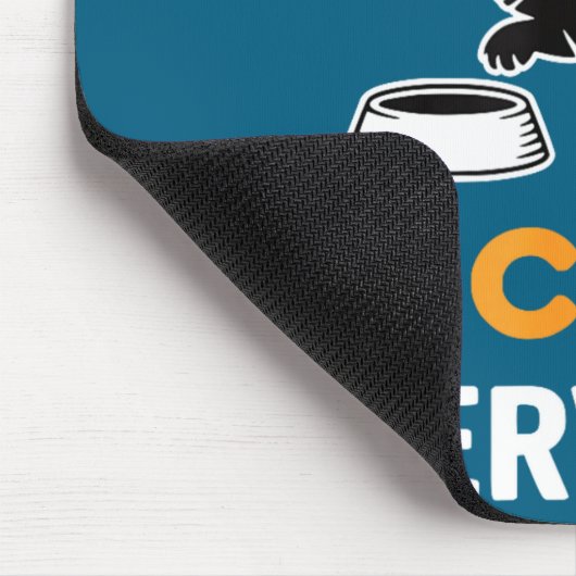 Funny Black Cat Servant Of Tiny Furry Overlord  Muismat (Hoek)