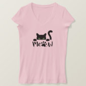 Funny black cat t-shirt (Design voorkant)