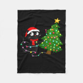 Funny Black Cat What_ Christmas Tree Funny Cat Lov Fleece Deken (Voorkant)