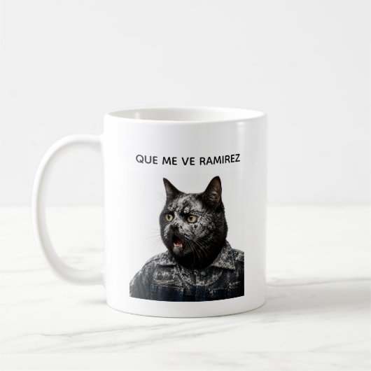 Funny Black Cat – What Happened?! Koffiemok (Links)