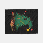 Funny Black Cats Christmas Xmas Tree Family Pajama Fleece Deken (Voorkant (Horizontaal))