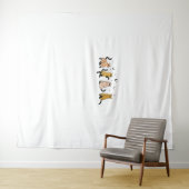 Funny Black Cats Ghost Halloween Pattern Cat Lover Wandkleed (In Situ (horizontaal))