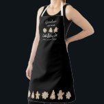 Funny Black Cookie Baking Crew Grandma Baking Schort<br><div class="desc">Maak je klaar om te bakken met je eigen koekjesbakkerij. Fun-typografie zegt dat je deel uitmaakt van de bakken- en proeverdivisie. Gemonogd met de naam en titel van uw bemanning. Perfect voor oma's, oma's of Nona's die de baas van de keuken zijn. Waterverf kunst stijl versierde vakantiekoekjes. Perfect voor de...</div>