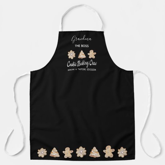 Funny Black Cookie Baking Crew Grandma Baking Schort (Voorkant)