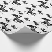 Funny Black Crow Art Cadeaupapier (Hoek)