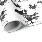 Funny Black Crow Art Cadeaupapier (Rol Hoek)