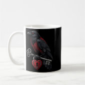 Funny Black Crow Black Bird Funny Crow Valentines Koffiemok (Links)
