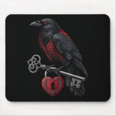 Funny Black Crow Black Bird Funny Crow Valentines Muismat (Voorkant)