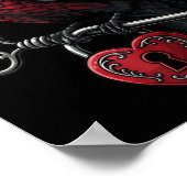 Funny Black Crow Black Bird Funny Crow Valentines  Poster (Hoek)