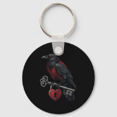Funny Black Crow Black Bird Funny Crow Valentines  Sleutelhanger (Voorkant)