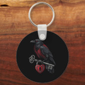 Funny Black Crow Black Bird Funny Crow Valentines  Sleutelhanger (Voorkant)