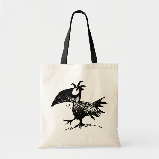 Funny Black Crow Tote Bag (Voorkant)