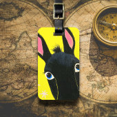 Funny Black Donkey Bagagelabel