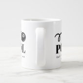 Funny Black eightball mok voor poolspeler (Achterkant)