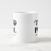 Funny Black eightball mok voor poolspeler (Voorkant)