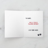 Funny Black en Tan French Bulldog Birthday Card Kaart (Binnen)