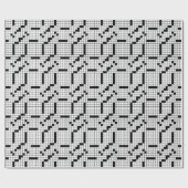 Funny Black en White Crossword Puzzle Game Cadeaupapier (Vlak)