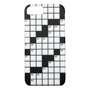 Funny Black en White Crossword Puzzle Game iPhone 8/7 Hoesje