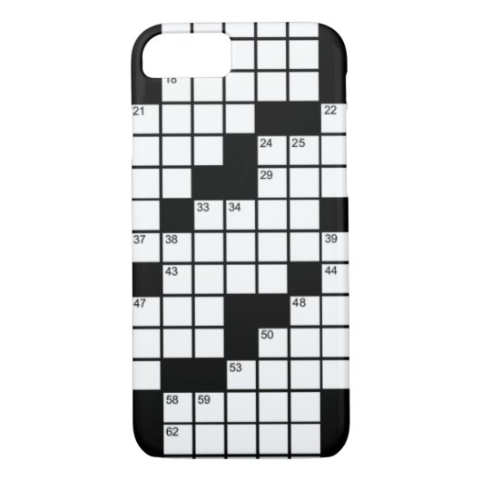 Funny Black en White Crossword Puzzle Game Case-Mate iPhone Case (Achterkant)