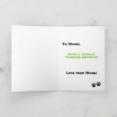 Funny Black French Bulldog Frenchie Birthday Kaart (Binnen)