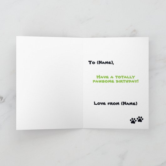 Funny Black French Bulldog Frenchie Birthday Kaart (Binnen)