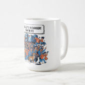 Funny Black Friday Sale Rush T-Shirt Design Koffiemok (Voorkant rechts)