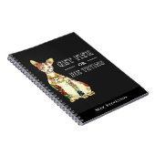 Funny Black Gangster Sphynx met Tattoos Kat papa Notitieboek (Rechterzijde)