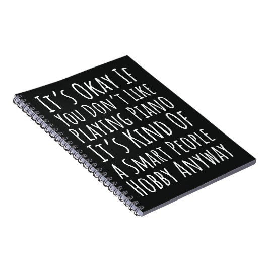 Funny Black Gifts For Piano Players Pianist Humor Notitieboek (Rechterzijde)
