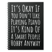 Funny Black Gifts For Piano Players Pianist Humor Notitieboek (Voorkant)