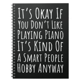 Funny Black Gifts For Piano Players Pianist Humor Notitieboek