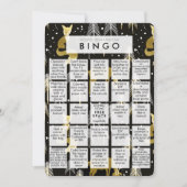 Funny Black & Gold 2020 Quarantine Bingo Kerstmis Feestdagenkaart (Voorkant)