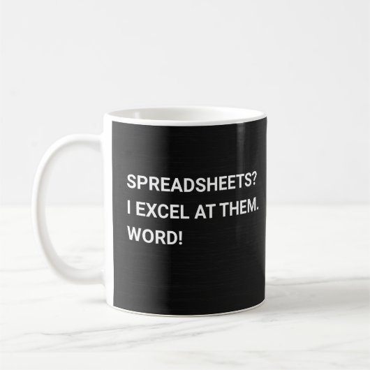 Funny Black Gradient Spreadsheet Koffie Mok (Links)