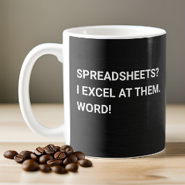 Funny Black Gradient Spreadsheet Koffie Mok